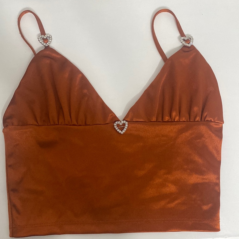 Orange heart top